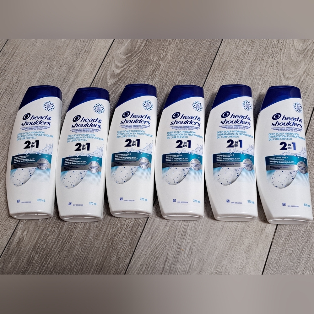 6x New Head & Shoulders 2-in-1 Deep Scalp Hydration Shampoo and Conditioner Set